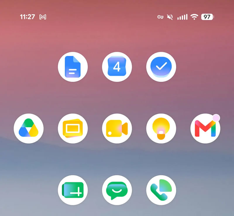 ワークスペースアプリのアイコンを「Gemini Era」テーマで Google が更新しました