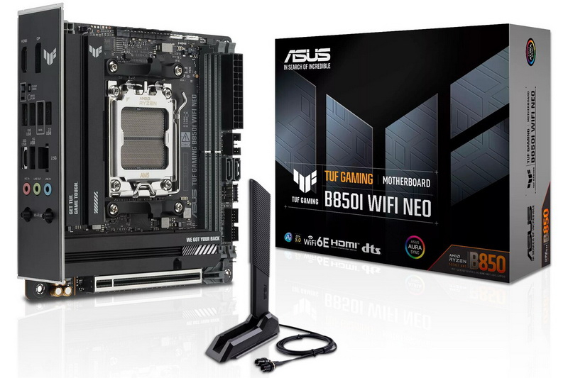 アスウスはTUFシリーズの最初のミニ-ITXボード、Ryzenプロセッサ用のTUF Gaming B850I WIFI Neoを発売しました