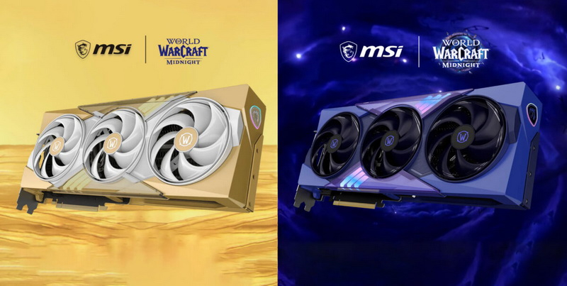 MSIは、World of Warcraft: Midnight に触発された Light Edition と Void Edition の GeForce RTX 5070 カードを新たに発売しました