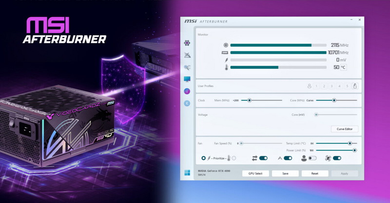 MSIはRTX 5000とRX 9000の安全性を向上させ、AfterburnerにGPU Safeguard+モードを追加し、ポートが溶融するのを防ぎました。