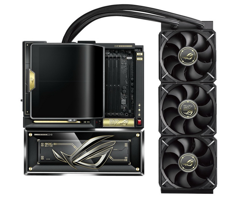 AsusはプレミアムマザーボードROG Crosshair X870E Editionに巨大なOLEDディスプレイと360mmのSJOを統合しました