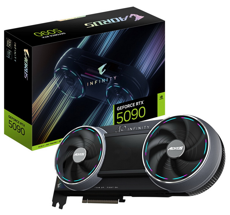 ギガバイトは、独自のデザインと隠しファンを備えたAorus GeForce RTX 5090 Infinityカードの販売を開始しました