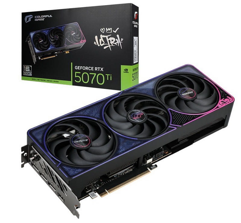 カラフルは、GC‑HPWR電源コネクタを取り外せるiGame GeForce RTX 5070 Ti Ultra Z Black OCビデオカードを発表しました