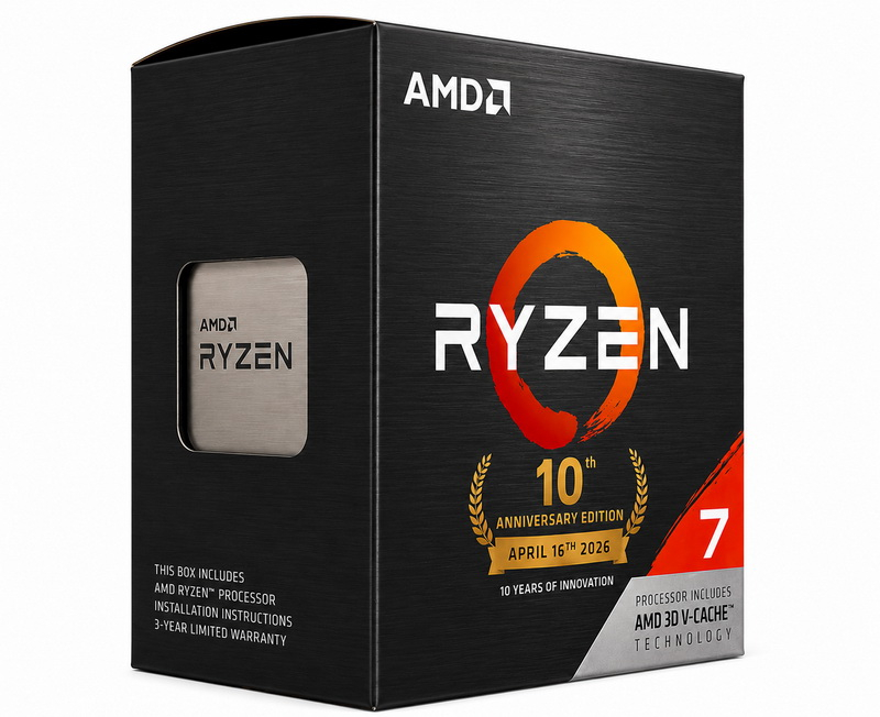 Ryzen 7 5800X3D AM4 10年記念版が、インドで現在310ドルで入手可能です