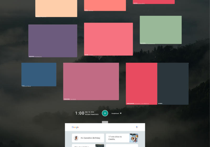 ブラウザには、かつて期待されたGoogle Fuchsiaのインターフェースが組み込まれています。