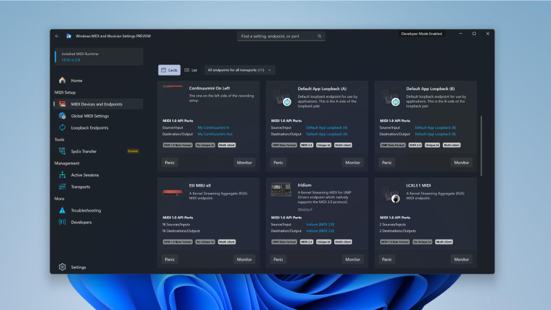 Windows 11 は現在、MIDI 2.0 を完全にサポートしています