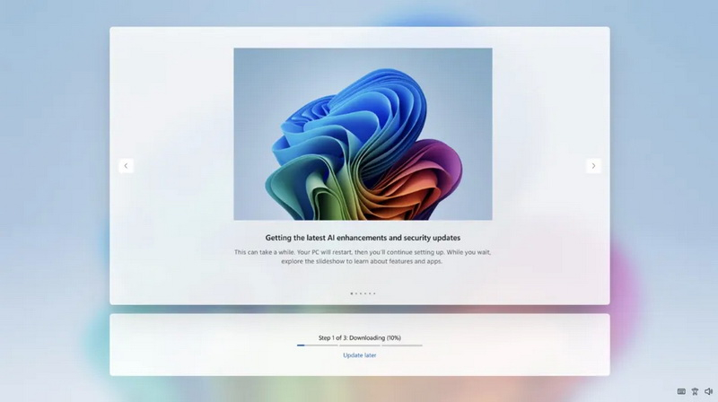 Microsoftは、Windows 11を初めて起動する際にアップデートのインストールをスキップできるようになりました